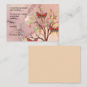 Carte RSVP pour la conception de l'arbre et du pap (Devant / Derrière)