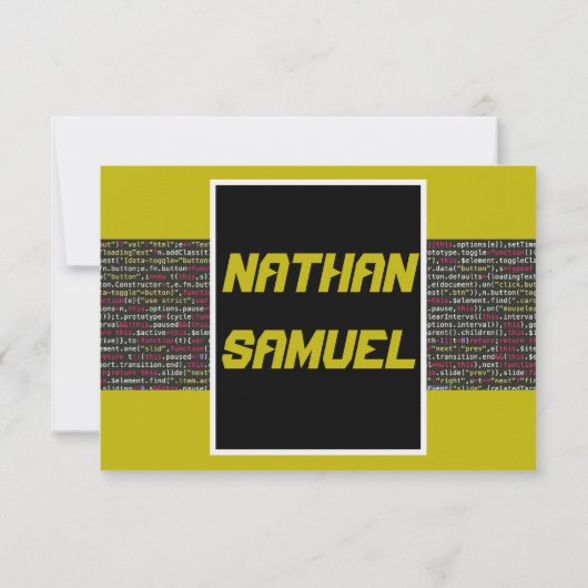 Carte RSVP pour la fête des codeurs (Dos)