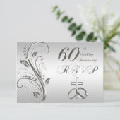 Carte RSVP pour le 60e anniversaire du Mariage (Debout devant)