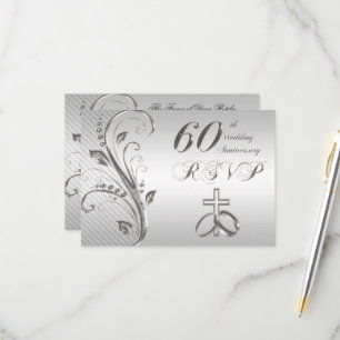 Carte RSVP pour le 60e anniversaire du Mariage