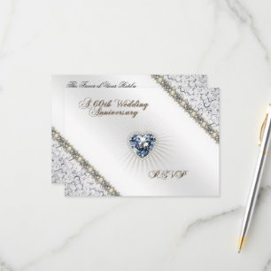 Carte RSVP pour le 60e anniversaire du Mariage