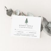 Carte RSVP pour le choix de repas en bois