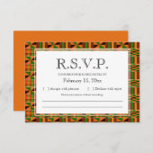 Carte RSVP pour le Courrier RSVP de Kente Classic  (Devant / Derrière)