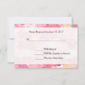Carte RSVP pour les invitations florales (Dos)