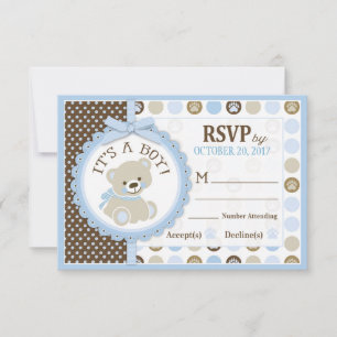 Carte RSVP pour les points Polk de l'ours bleu Ted