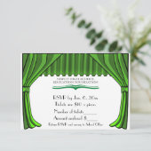 Carte RSVP pour les rideaux de théâtre de commande (Debout devant)