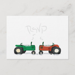 Carte RSVP pour mariage à la ferme d'hiver