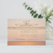 carte RSVP pour mariage au coucher du soleil (Debout devant)