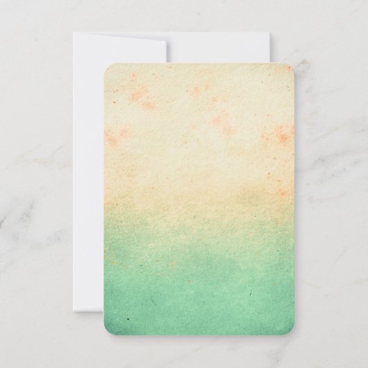 Carte RSVP pour mariage plage de sable de sable (Dos)