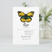 Carte RSVP pour papillon rustique (Debout devant)