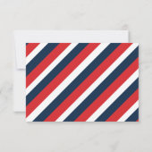 Carte RSVP Preppy Navy Blue Bar Mitzvah (Dos)
