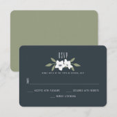 Carte RSVP Pretty Blooms (Devant / Derrière)