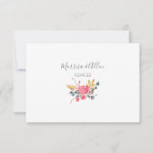 Carte RSVP Pretty Rose Floral (Dos)