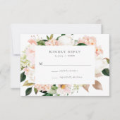 Carte RSVP Printemps Blush Floral Wedding (Devant)