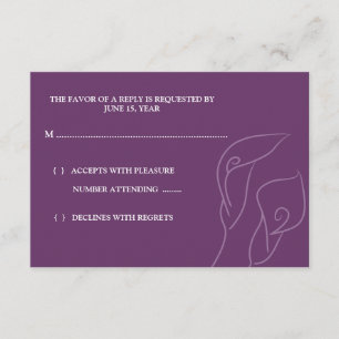 Carte RSVP Purple Calla Lilies