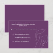 Carte RSVP Purple Calla Lilies (Devant / Derrière)