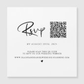 Carte RSVP QR Code noir et blanc (Devant)