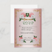 Carte RSVP Quinceanera (Devant / Derrière)