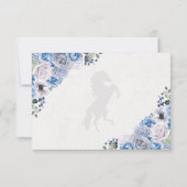 Carte RSVP Quinceanera Western bleu clair (Dos)