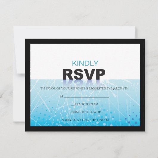 Carte RSVP réponse du Bat mitzvah de la barre de H (Devant)