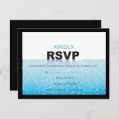 Carte RSVP réponse du Bat mitzvah de la barre de H (Devant / Derrière)