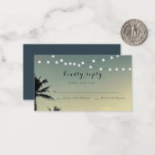 Carte RSVP Réponse du Mariage à la chaîne de plage (Devant/Arrière en situation)