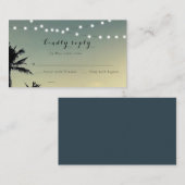 Carte RSVP Réponse du Mariage à la chaîne de plage (Devant / Derrière)
