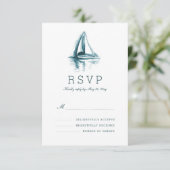 Carte RSVP Réponse du Mariage de bateau à voile Wa (Debout devant)