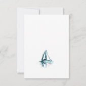 Carte RSVP Réponse du Mariage de bateau à voile Wa (Dos)