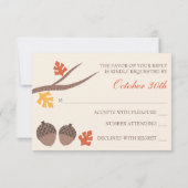 Carte RSVP Réponse du Mariage de maïs automne (Dos)