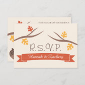 Carte RSVP Réponse du Mariage de maïs automne (Devant / Derrière)