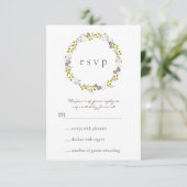 Carte RSVP Réponse du Mariage Woodland (Debout devant)