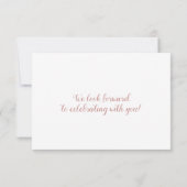 Carte RSVP Réponse du ticket du plan de passe d'em (Dos)