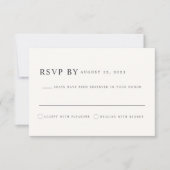Carte RSVP ROGUE Dusty Blush Rose Mauve Mariage (Devant)