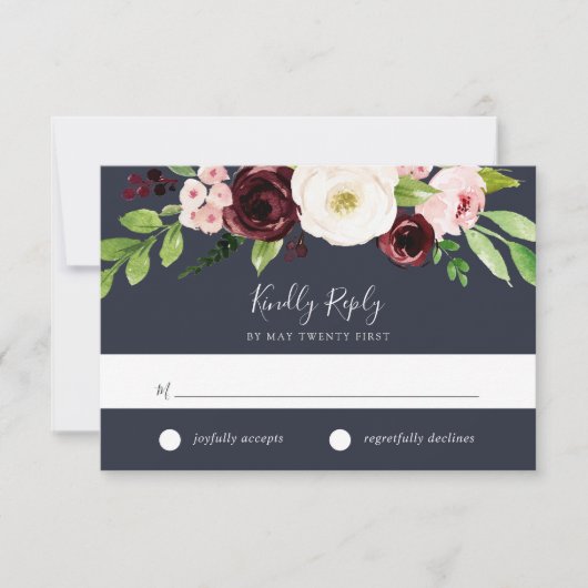 Carte RSVP Romance de minuit (Devant)