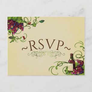 Carte RSVP Romantique Vignoble d'été