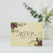 Carte RSVP Romantique Vignoble d'été (Debout devant)