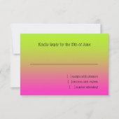 Carte RSVP rose à vert Ombre avec étoile (Devant)