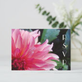 Carte RSVP Rose Dahlia (Debout devant)