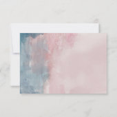 Carte RSVP rose et bleu aquarelle (Dos)