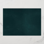 Carte RSVP rose Gold Flower Emerald 2 Foil (Verso)