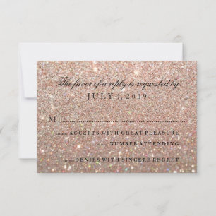 Carte RSVP - Rose Gold Glit Fab