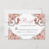 Carte RSVP rose Gold Western Quinceanera (Devant)