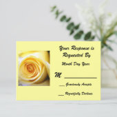 Carte RSVP Rose jaune (Debout devant)