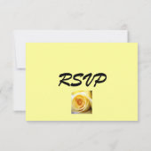 Carte RSVP Rose jaune (Dos)