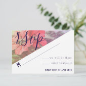 Carte RSVP Rose moderne (Debout devant)