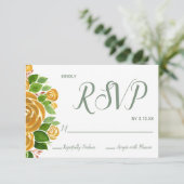 Carte RSVP Rose or (Debout devant)