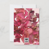 Carte RSVP rose Petal rose romantique mariage (Dos)