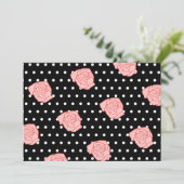 Carte RSVP Rose rose (Debout devant)