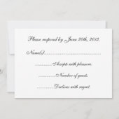 Carte RSVP Rose rose (Dos)